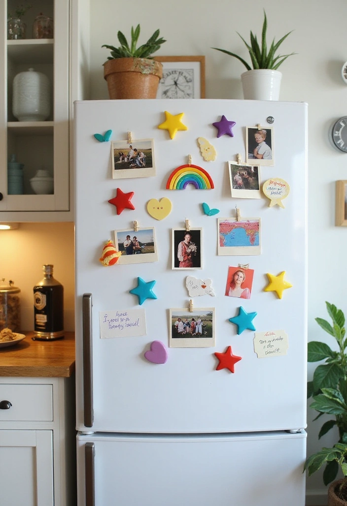15 Colorful Kitchen Decor Ideas to Brighten Your Spring (You Won't Believe #8!) - 14. Fun Magnets and Boards