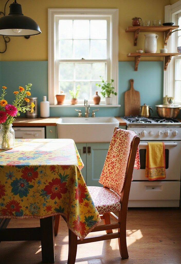 15 Colorful Kitchen Decor Ideas to Brighten Your Spring (You Won't Believe #8!) - 5. Bright Kitchen Linens