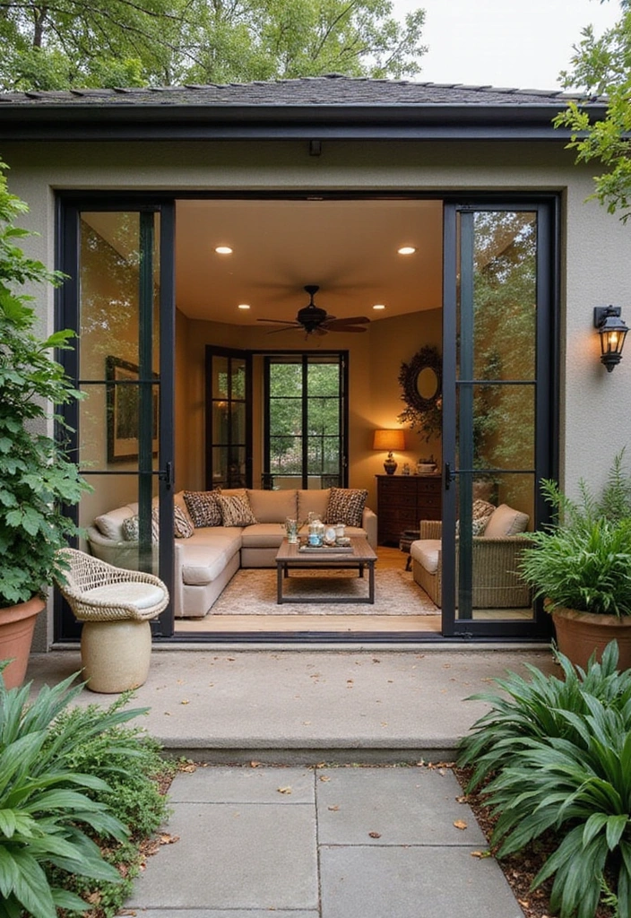 15 Cozy Summer Living Room Ideas That'll Make You Want to Stay In All Day! - 10. Indoor-Outdoor Flow