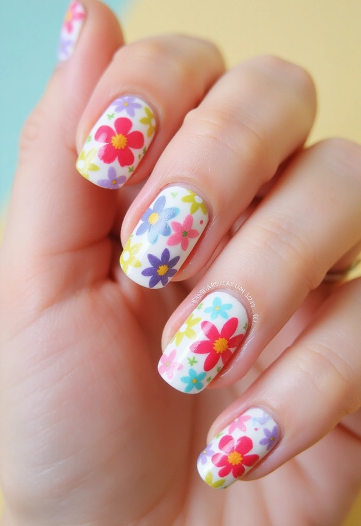 18 Bright Summer Nails That Will Bring the Sunshine to Your Fingertips! - Floral Fantasy: Summer Blooms