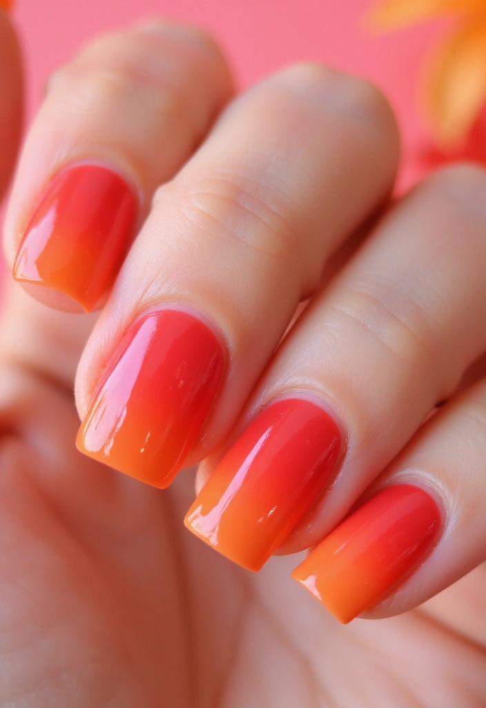 18 Bright Summer Nails That Will Bring the Sunshine to Your Fingertips! - Summer Ombre: Gradient Perfection