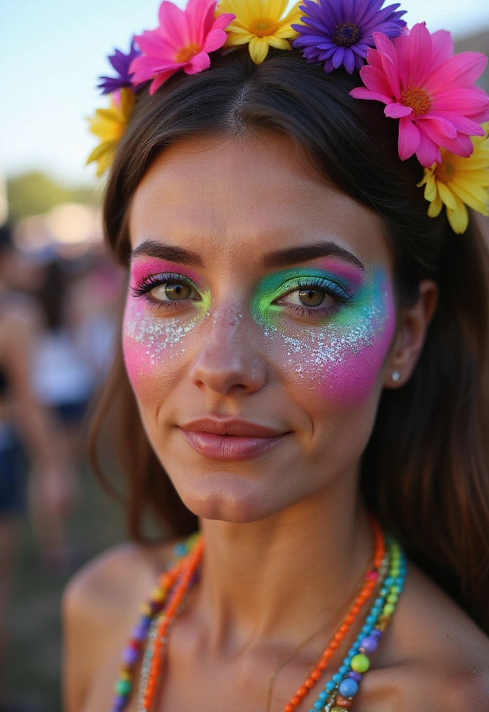 18 Festival Eye Shadows That Will Make You the Life of the Party (Warning: #11 Is Wild!) - 1. Neon Dreams