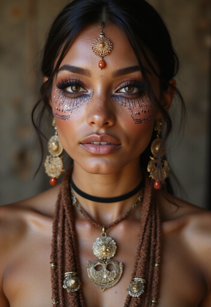 18 Festival Eye Shadows That Will Make You the Life of the Party (Warning: #11 Is Wild!) - 15. Tribal Inspiration