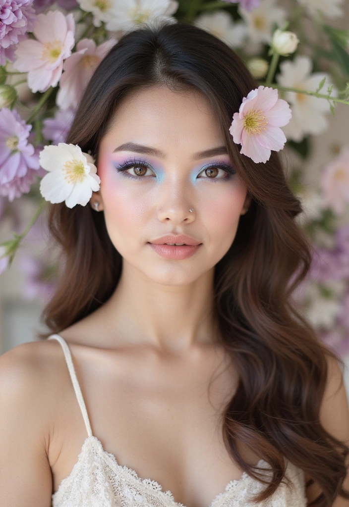 18 Festival Eye Shadows That Will Make You the Life of the Party (Warning: #11 Is Wild!) - 2. Pastel Paradise