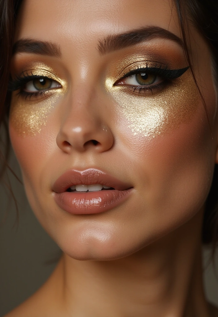 18 Glamorous Makeup Ideas for Brown Eyes That Will Turn Heads at Any Party! - 15. Metallic Marvel