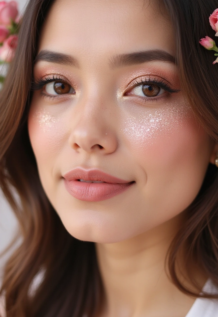 18 Glamorous Makeup Ideas for Brown Eyes That Will Turn Heads at Any Party! - 7. Radiant Rose Gold Glam