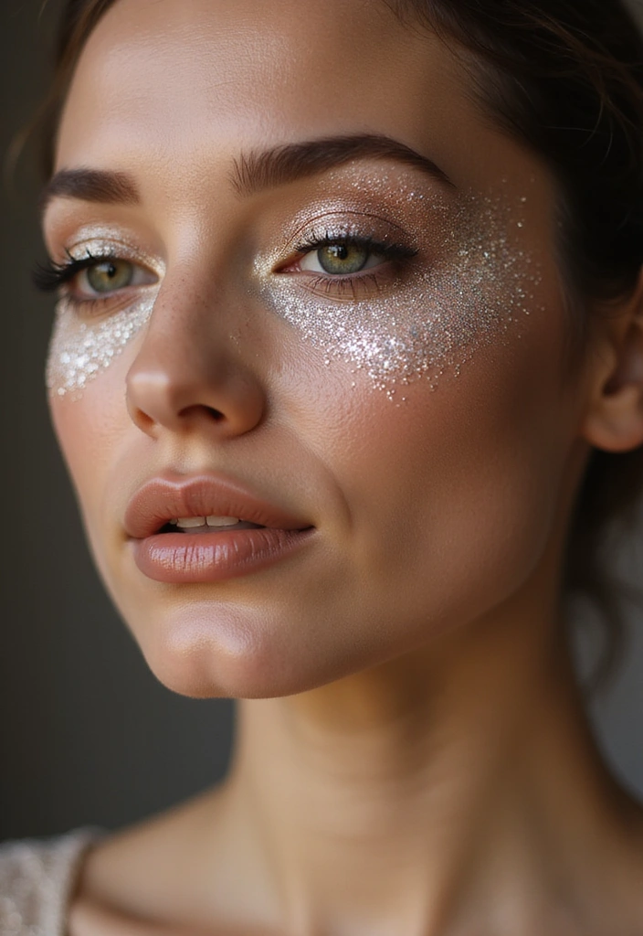 18 Glamorous Makeup Ideas for Brown Eyes That Will Turn Heads at Any Party! - 9. Ethereal Glitter Glam