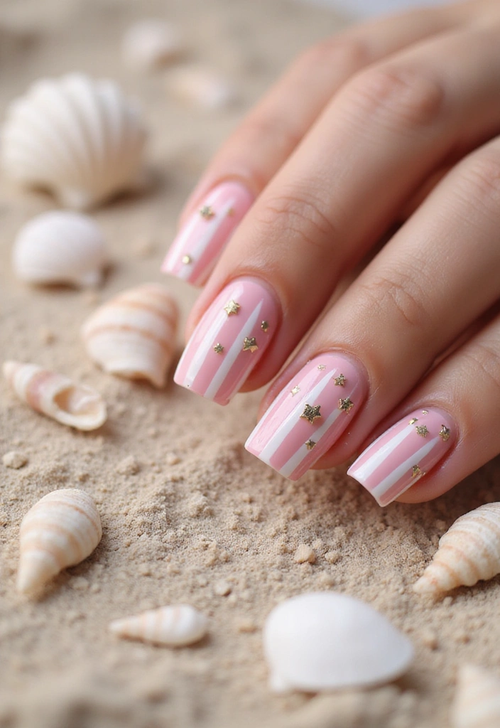 19 Easy Pastel Nail Designs That Will Blow Your Mind (Especially #6!) - 4. Stripes and Stars