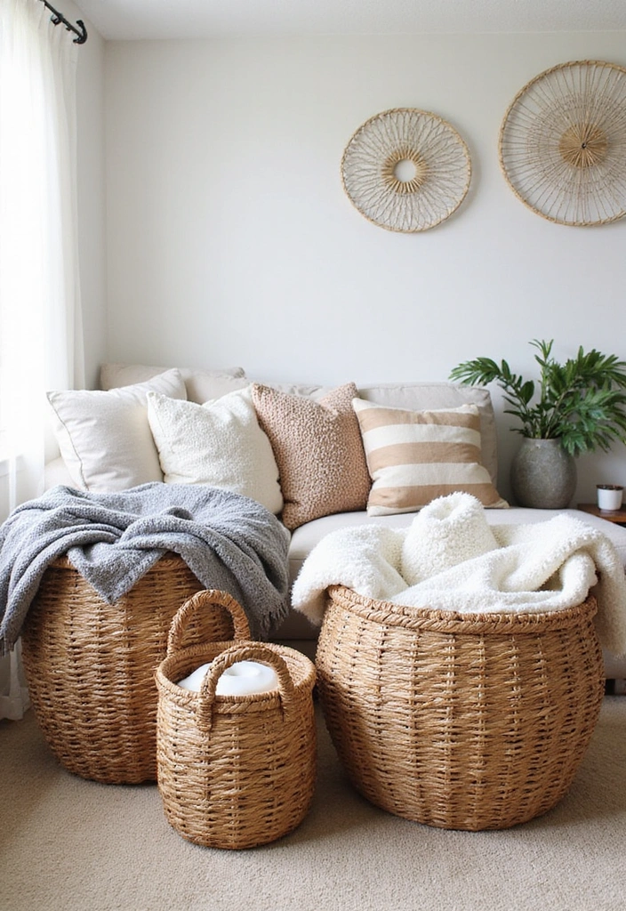 21 Affordable Home Decor Hacks That'll Make You the Envy of All Your Friends! - 16. DIY Woven Baskets