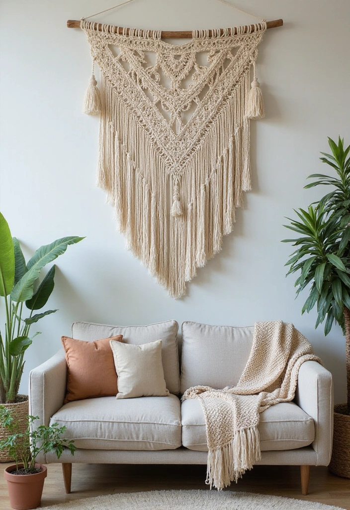 21 Affordable Home Decor Hacks That'll Make You the Envy of All Your Friends! - 2. DIY Macrame Wall Hanging