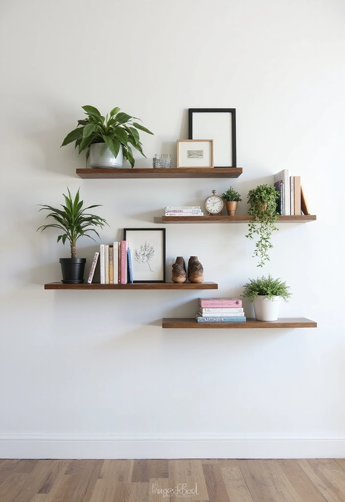 21 Affordable Home Decor Hacks That'll Make You the Envy of All Your Friends! - 4. DIY Floating Shelves