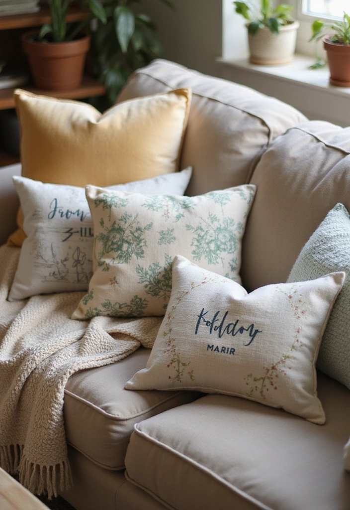 21 Affordable Home Decor Hacks That'll Make You the Envy of All Your Friends! - 5. Customized Throw Pillows