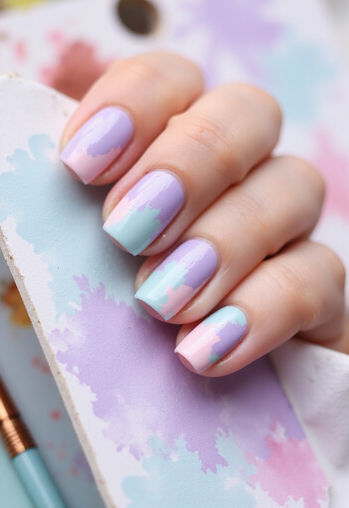 21 Vibrant Spring Nail Ideas That Will Make You Smile (Don't Miss #13!) - 10. Whimsical Watercolors