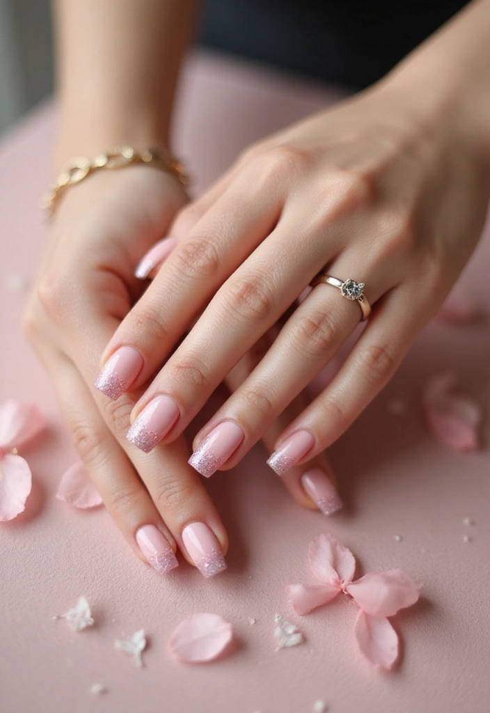 21 Vibrant Spring Nail Ideas That Will Make You Smile (Don't Miss #13!) - 15. Glitter Gradient