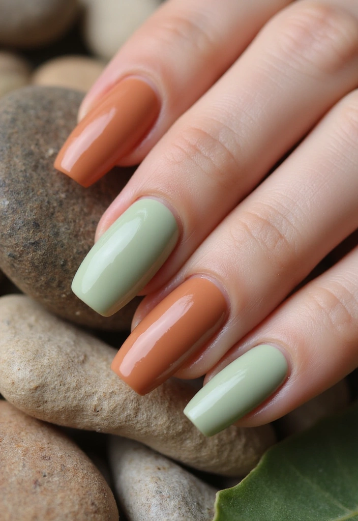 21 Vibrant Spring Nail Ideas That Will Make You Smile (Don't Miss #13!) - 20. Earthy Tones