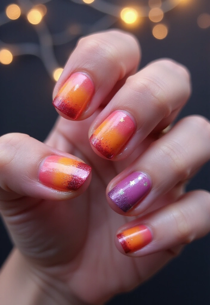 21 Vibrant Spring Nail Ideas That Will Make You Smile (Don't Miss #13!) - 9. Sunset Dreams