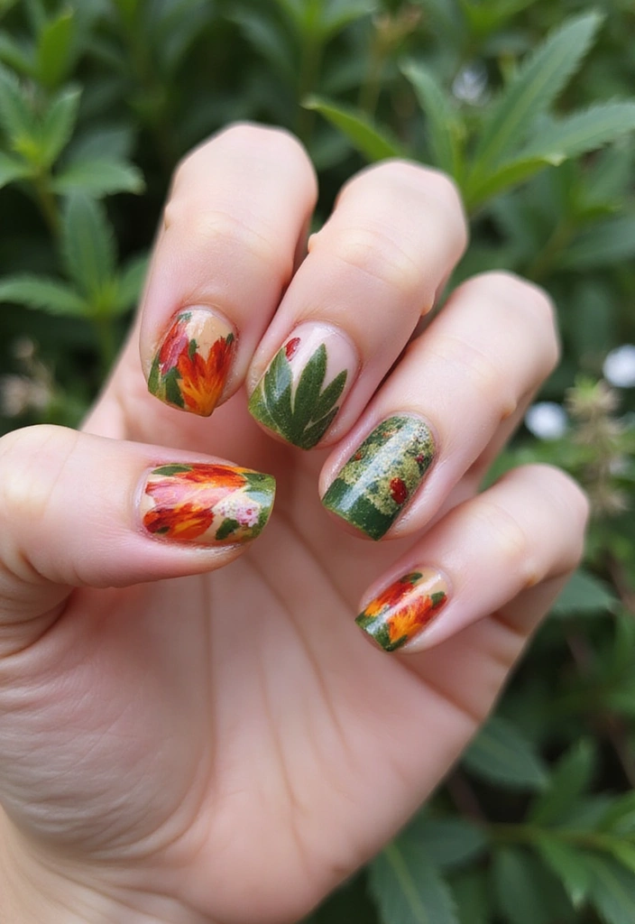22 Spring Nail Inspirations That Will Spark Your Creativity (Trust Us, #9 Is a Must-Try!) - 15. Nature-Inspired Designs