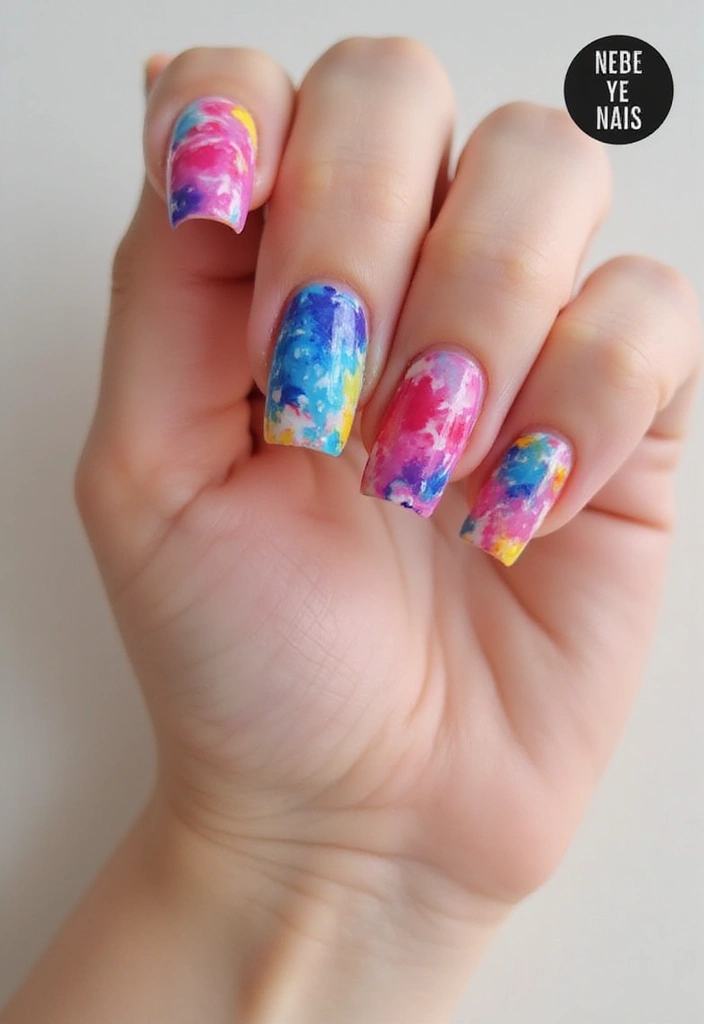22 Spring Nail Inspirations That Will Spark Your Creativity (Trust Us, #9 Is a Must-Try!) - 17. Tie-Dye Twist