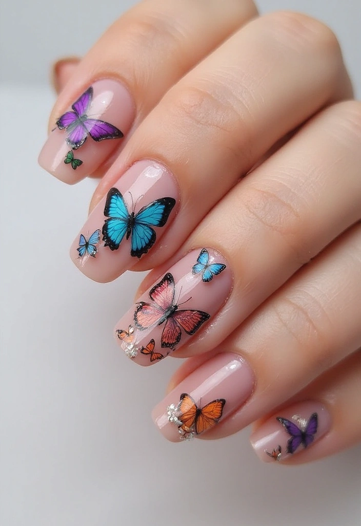 22 Spring Nail Inspirations That Will Spark Your Creativity (Trust Us, #9 Is a Must-Try!) - 19. Butterfly Kisses