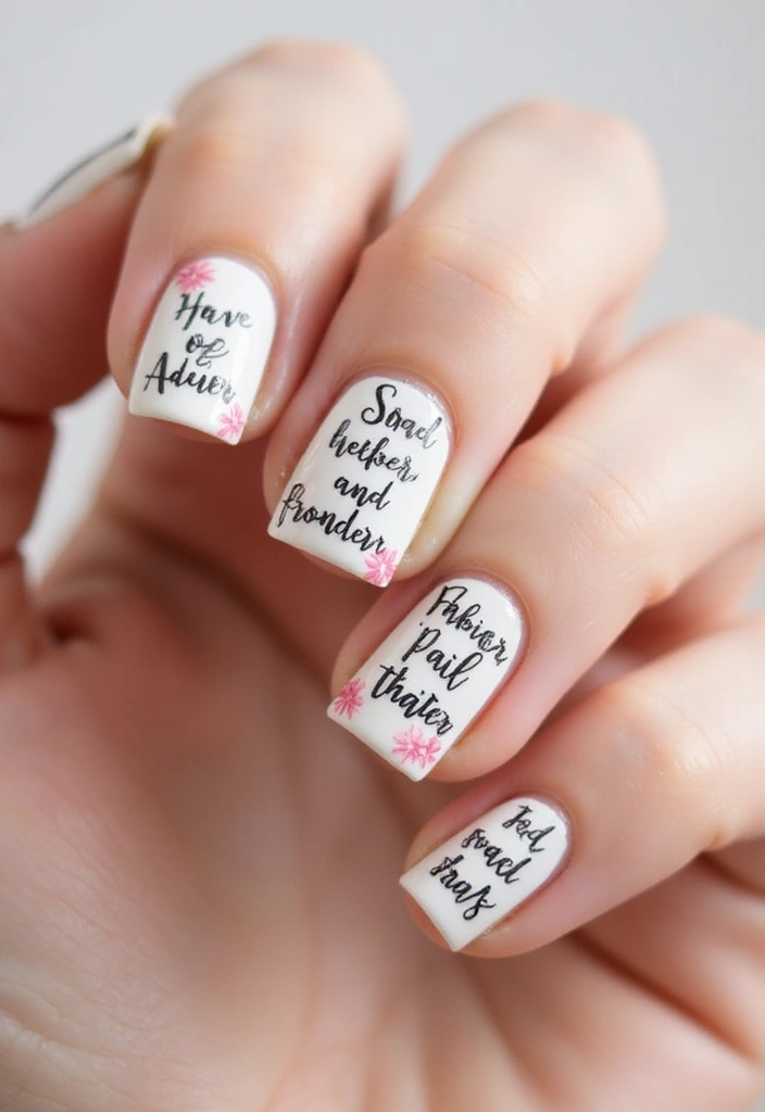 22 Spring Nail Inspirations That Will Spark Your Creativity (Trust Us, #9 Is a Must-Try!) - 20. Seasonal Quotes