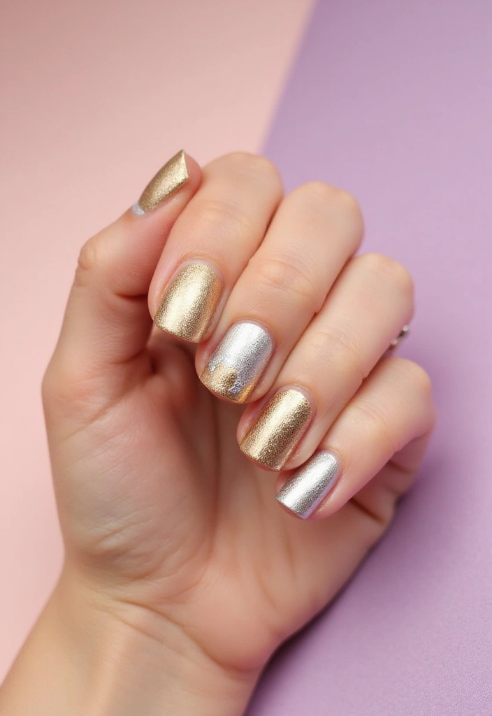 22 Spring Nail Inspirations That Will Spark Your Creativity (Trust Us, #9 Is a Must-Try!) - 6. Metallic Accents