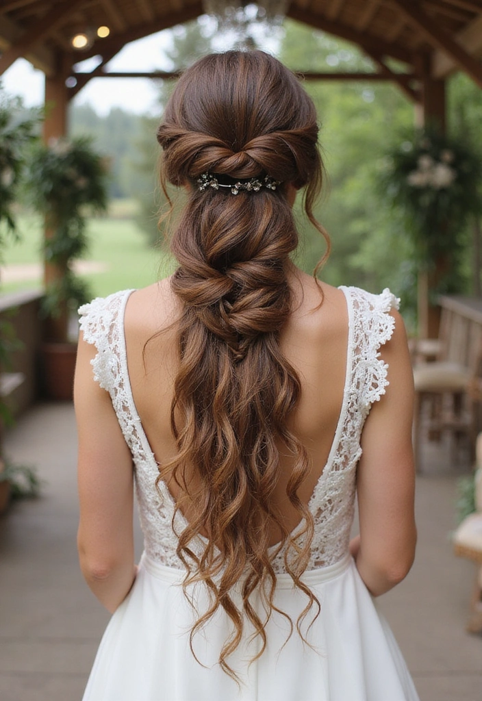 24 Gorgeous Curly Hairstyles for Weddings That Will Make You the Star of the Day! - 14. Curly Fishtail Braid