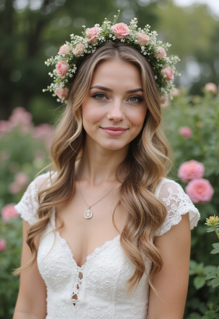 24 Gorgeous Curly Hairstyles for Weddings That Will Make You the Star of the Day! - 15. Curly Halo Braid