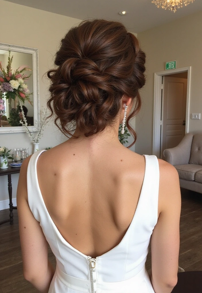 24 Gorgeous Curly Hairstyles for Weddings That Will Make You the Star of the Day! - 23. Curly Textured Updo