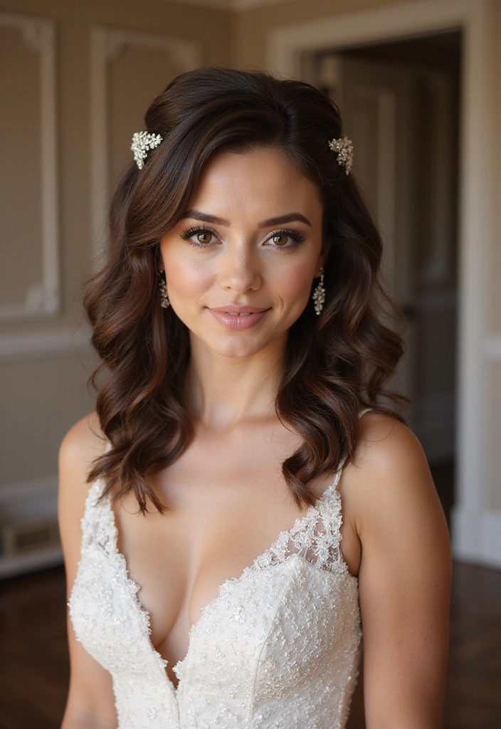 24 Gorgeous Curly Hairstyles for Weddings That Will Make You the Star of the Day! - 24. Curly Glamorous Updo