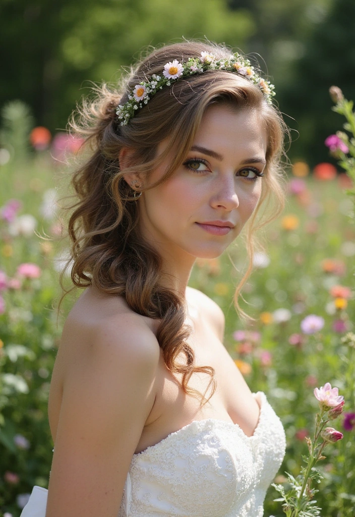 24 Gorgeous Curly Hairstyles for Weddings That Will Make You the Star of the Day! - 7. Curly Crown Braid