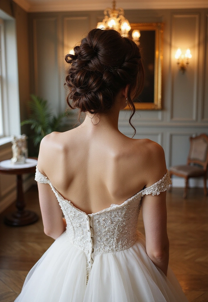 24 Gorgeous Curly Hairstyles for Weddings That Will Make You the Star of the Day! - 8. Twisted Curly Updo