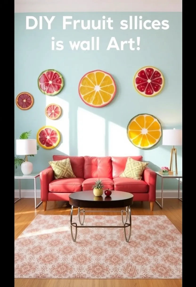 25 Affordable Summer DIY Decor Projects for Your Living Room (You Can Totally Do #11!) - 17. DIY Fruit Slice Wall Art