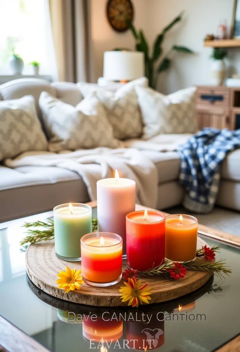 25 Affordable Summer DIY Decor Projects for Your Living Room (You Can Totally Do #11!) - 18. DIY Summer-Themed Candles