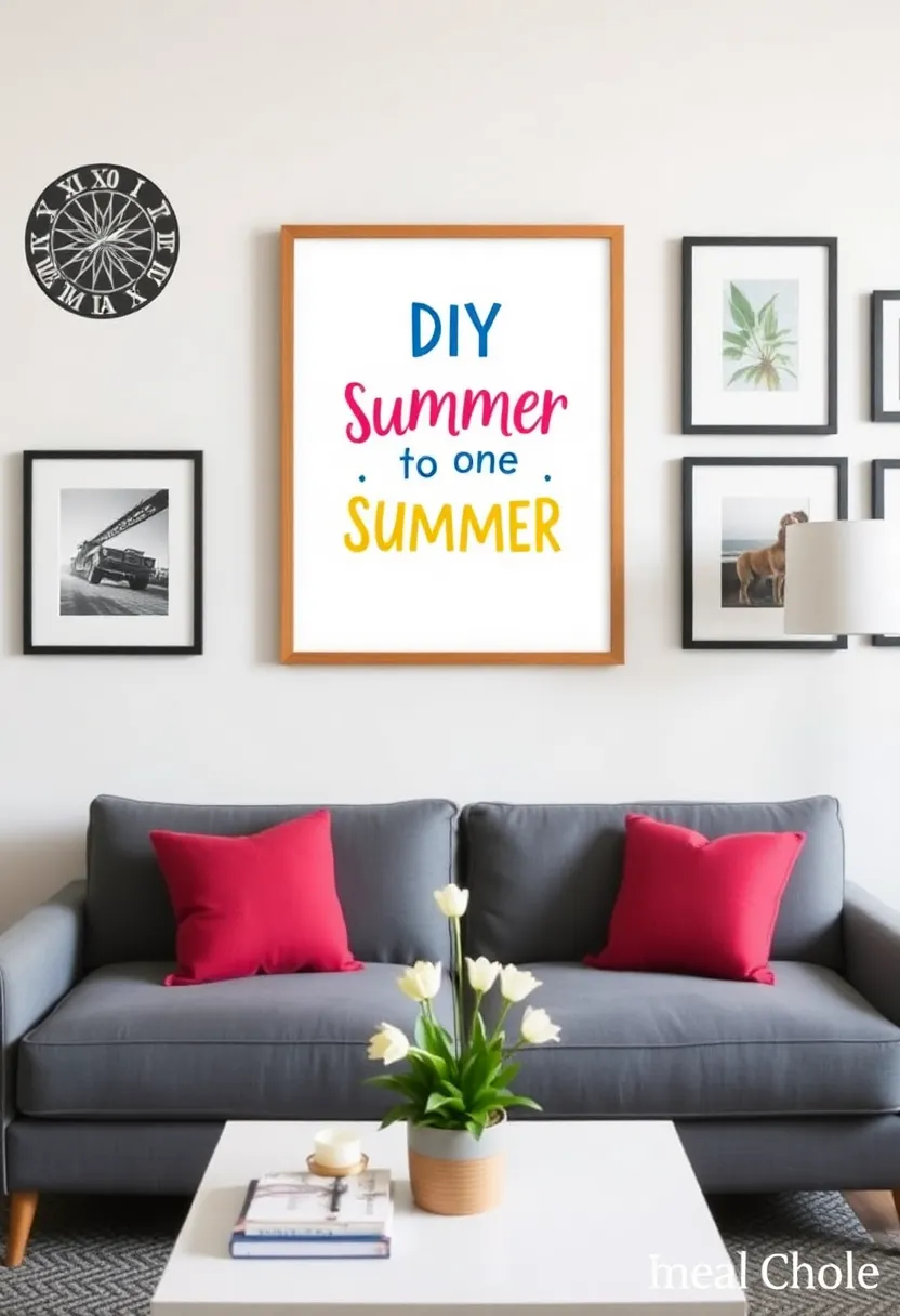 25 Affordable Summer DIY Decor Projects for Your Living Room (You Can Totally Do #11!) - 8. DIY Summer Quote Art