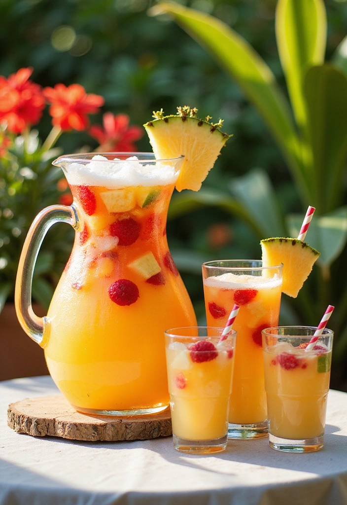 8 Coconut Water Recipes That’ll Transport You to a Tropical Paradise (Don’t Miss #2!) - 4. Coconut Water Fruit Punch
