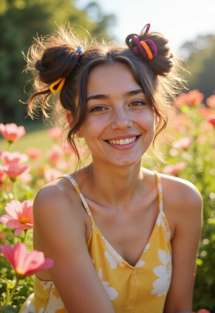 Get Playful with Your Hair: Fun Spring Hairstyle Ideas You’ll Love! - 1. Playful Space Buns