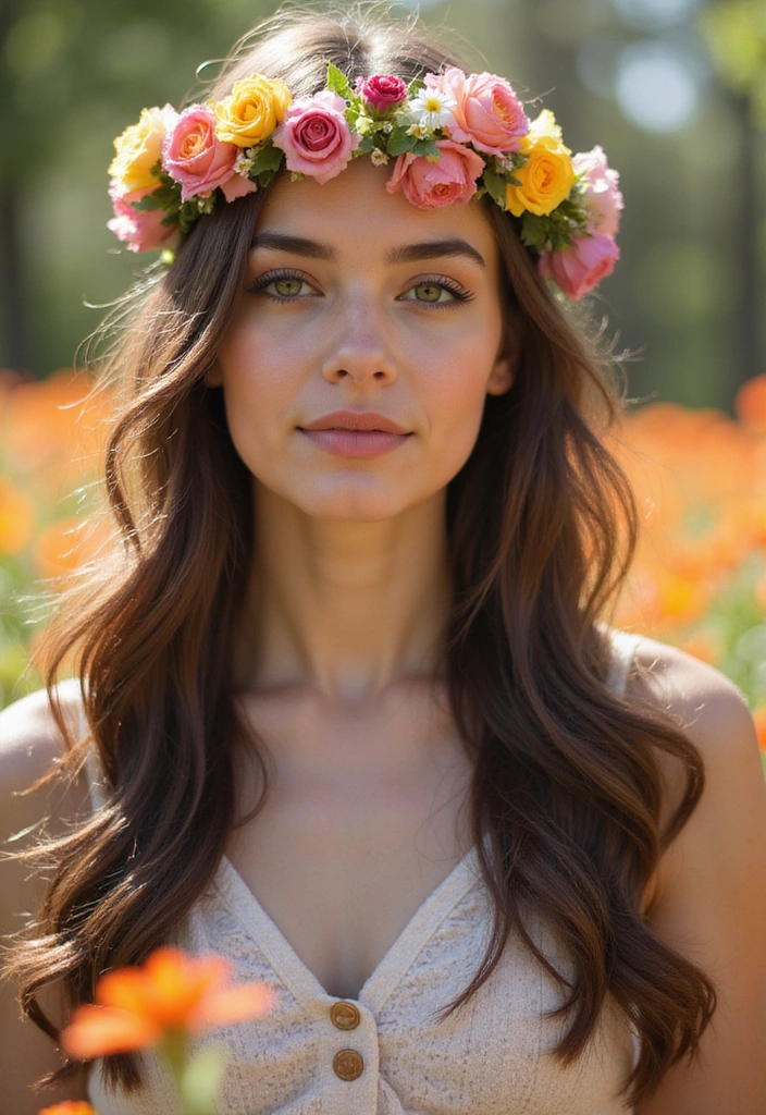 Get Playful with Your Hair: Fun Spring Hairstyle Ideas You’ll Love! - 5. Flower Crown Glory