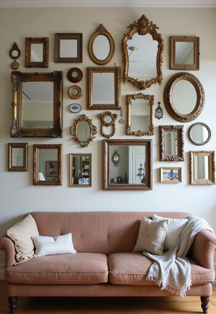 25 Great Wall Decor Ideas That Will Transform Your Space (You Won't Believe #12!) - 13. Vintage Frames and Mirrors