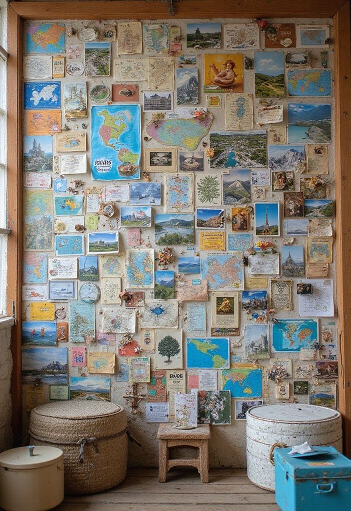 25 Great Wall Decor Ideas That Will Transform Your Space (You Won't Believe #12!) - 16. Travel Memories Wall